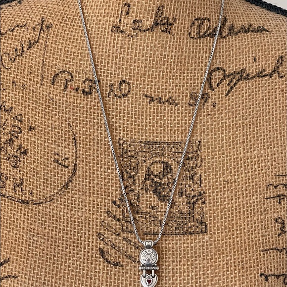 Brighton Pendent Love is a Heart Beat Necklace in a Vintage Heart Tin - Picture 2 of 2